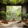 Espaço arquitetônico harmonioso com aplicação de Feng Shui