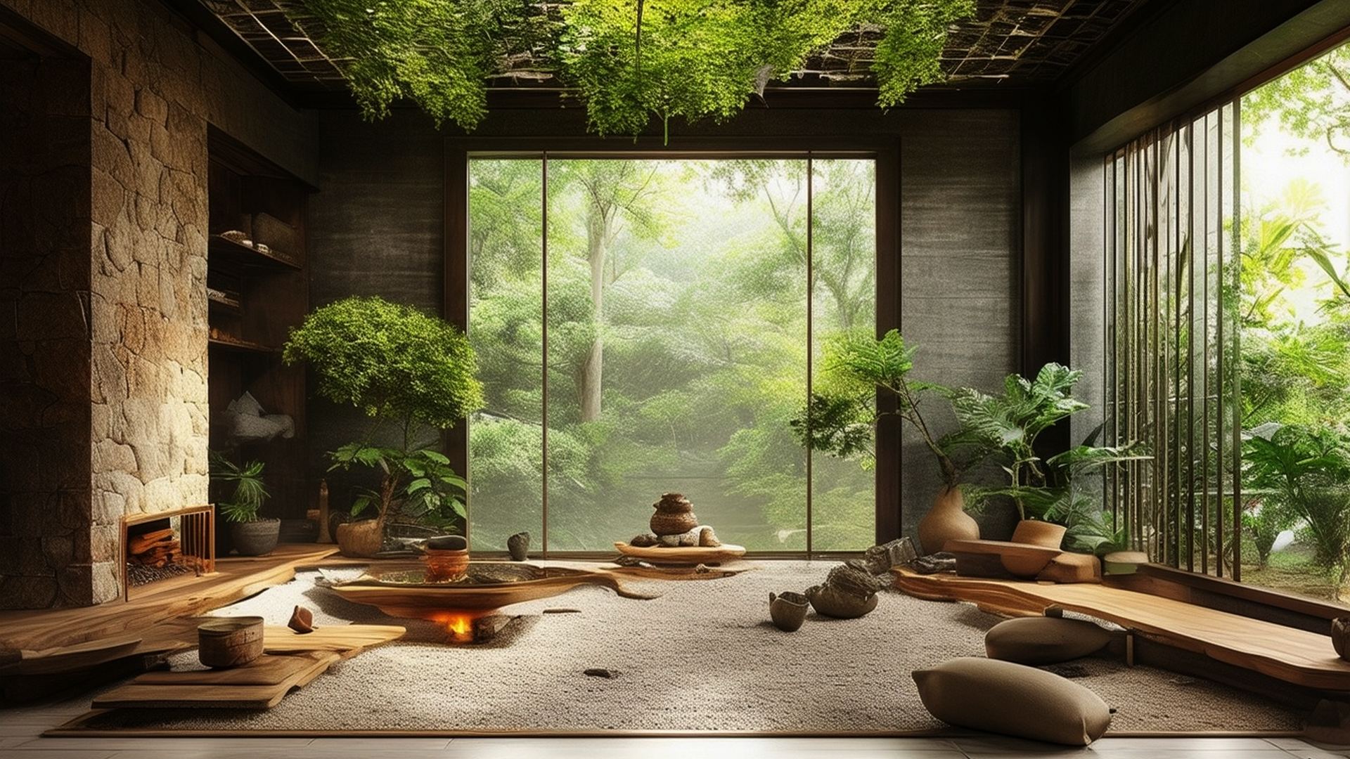 Espaço arquitetônico harmonioso com aplicação de Feng Shui