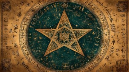 Imagem representando o símbolo místico Tetragrammaton, destacando suas letras sagradas e o poder espiritual que ele representa nas tradições esotéricas