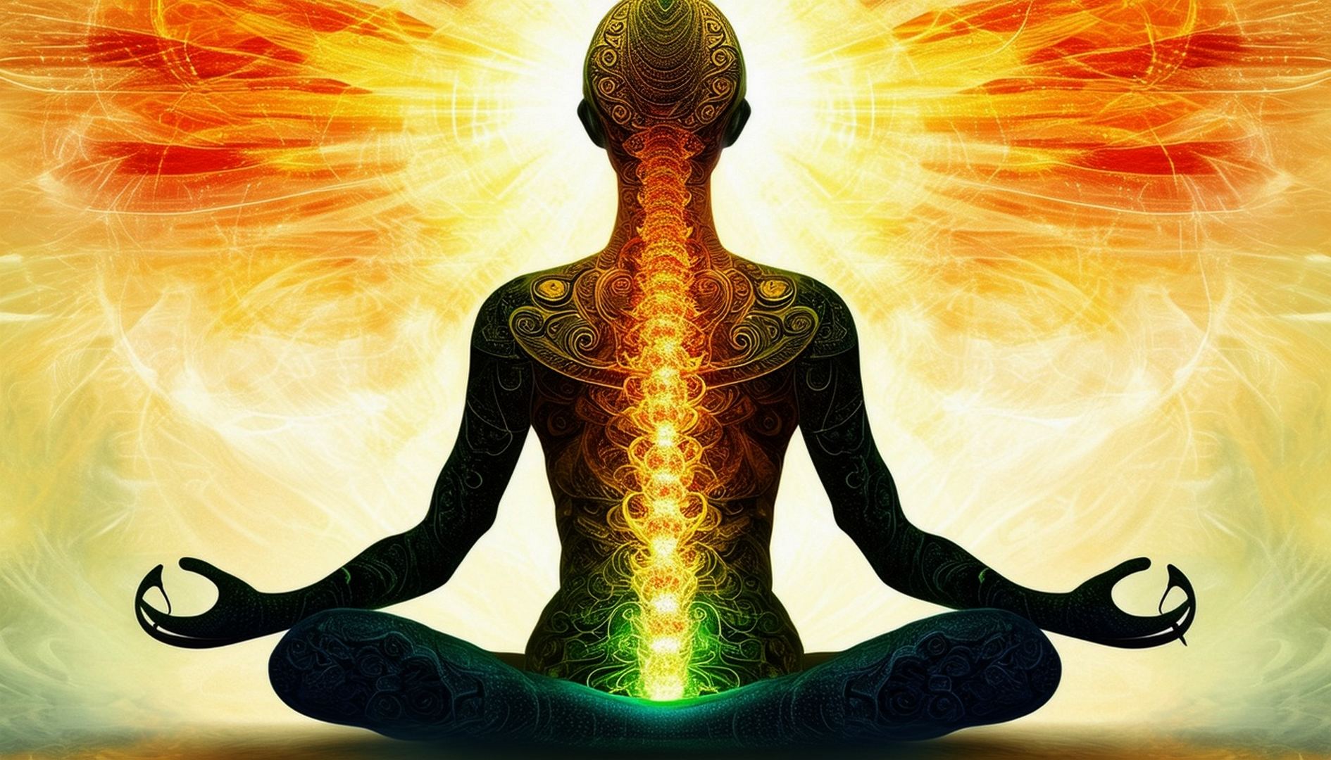 Representação da ascensão da Kundalini através dos chakras